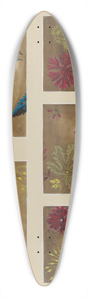 Suzanne Roy - Printed Textiles 39.3 inch art pintail longboard deck