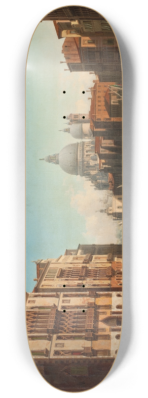 Gustaf Wilhelm Palm - View of Canal Grande in Venice 8.25 inch art skate deck