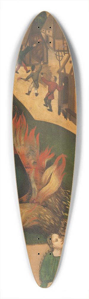 Swiss Painter - Saint Remigius and the Burning Wheat 39.3 inch art pintail longboard deck