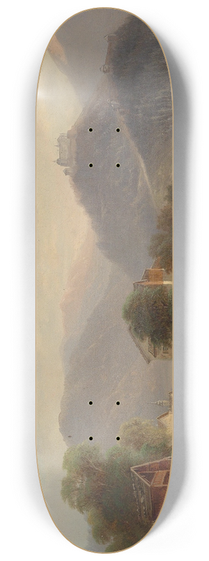 Gustav Barbarini - Blick auf die Festung Hohenwerfen im Pongau 8.25 inch art skate deck