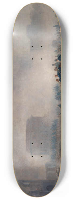 Gustave Boulanger - La Rotonde de la Villette cerne par les troupes versaillaises 8.25 inch art skate deck