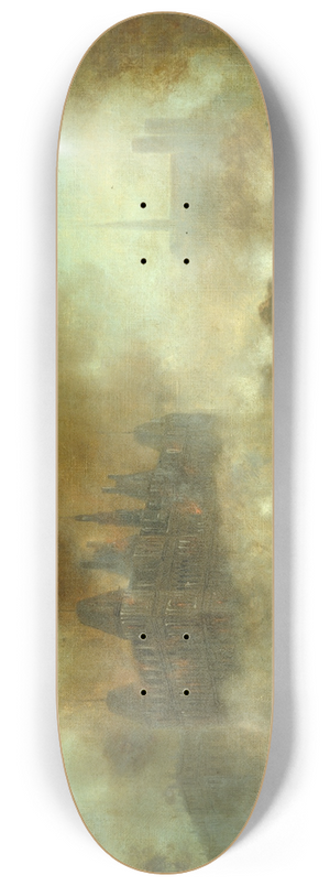 Gustave Boulanger - LHtel de Ville incendi, assailli par les troupes de Versailles 8.25 inch art skate deck