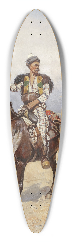 Tadeusz Ajdukiewicz - Eastern horseman 39.3 inch art pintail longboard deck