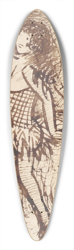 Tadeusz Makowski - Dancer 39.3 inch art pintail longboard deck