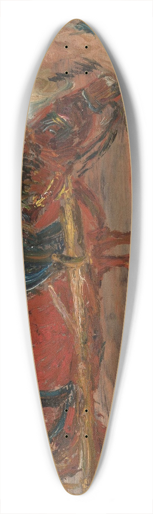 Tadeusz Makowski - Feeding a horse 39.3 inch art pintail longboard deck