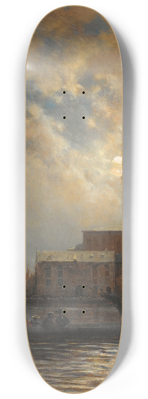 Alexei Petrovich Bogoliubov - Venice By Moonlight 8.25 inch art skate deck