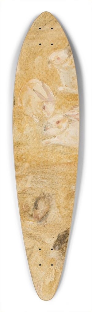 Tadeusz Makowski - Rabbits 39.3 inch art pintail longboard deck