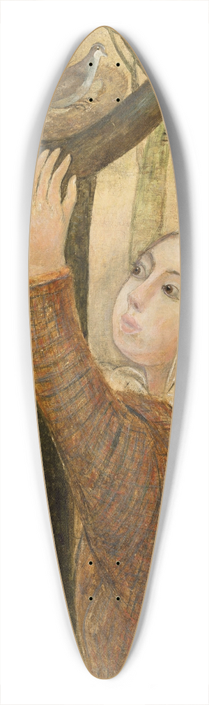 Tadeusz Makowski - Self-portrait with a palette 39.3 inch art pintail longboard deck