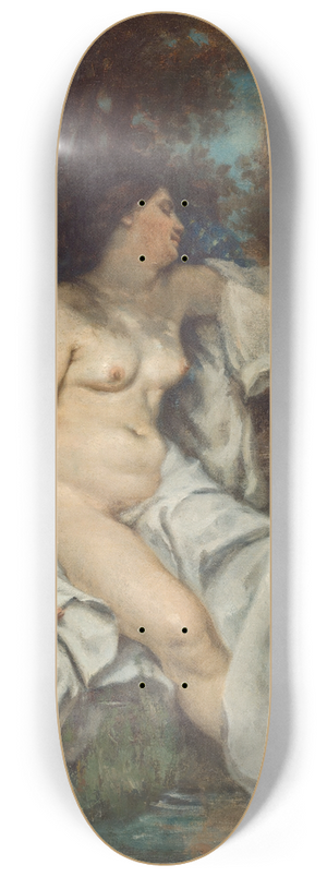 Gustave Courbet - Bather Sleeping by a Brook 8.25 inch art skate deck