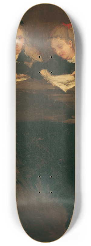 Gustave Courbet - Drei Schulmdchen 8.25 inch art skate deck