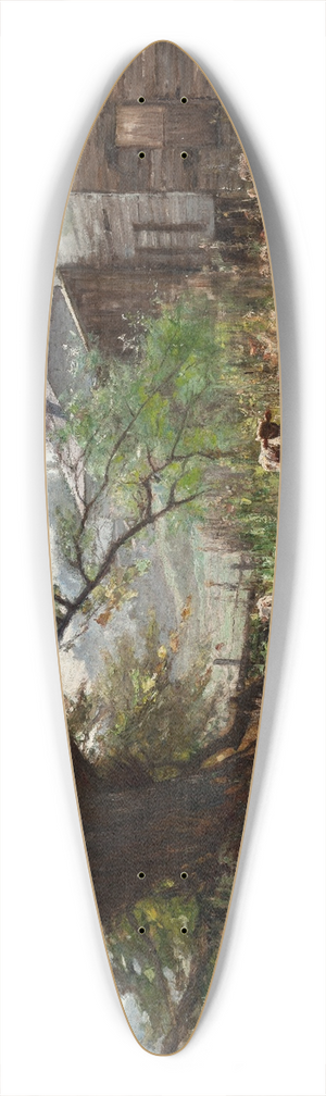 Theodore Clement Steele - MorningOld Schofields Mill 39.3 inch art pintail longboard deck