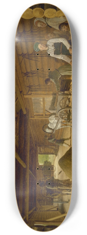 Alexei Venetsianov - Threshing Barn 8.25 inch art skate deck