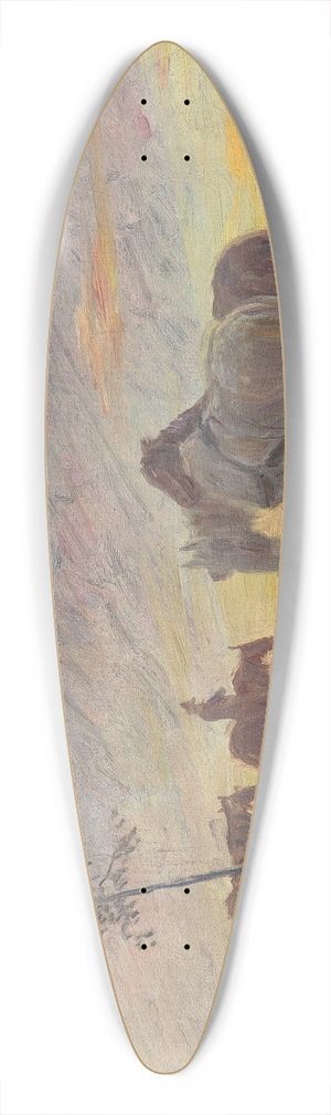 Theodor Philipsen - Evening Landscape 39.3 inch art pintail longboard deck