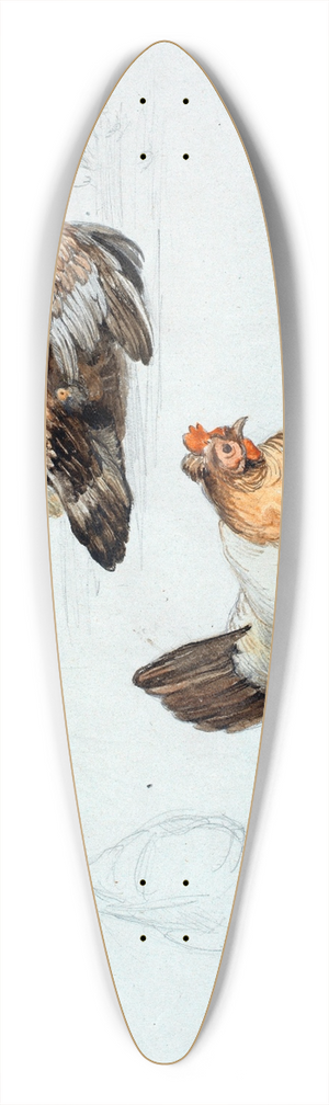Theodor Philipsen - Hns. Studie 39.3 inch art pintail longboard deck