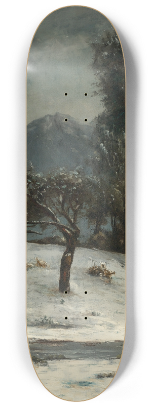 Gustave Courbet - Neige 8.25 inch art skate deck