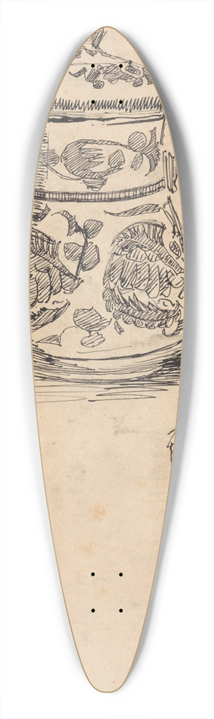 Theo Nieuwenhuis - Zeventiende-eeuwse faience uit Kthaya 39.3 inch art pintail longboard deck