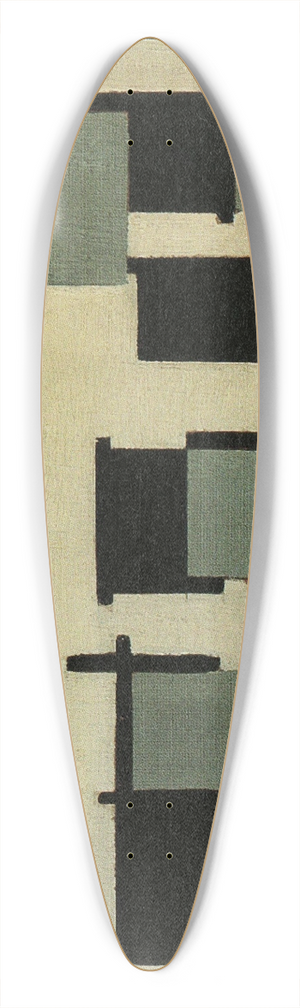Theo van Doesburg - Composition XIII 39.3 inch art pintail longboard deck