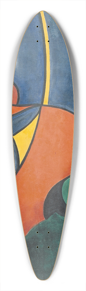 Theo van Doesburg - Mouvement hroque 39.3 inch art pintail longboard deck