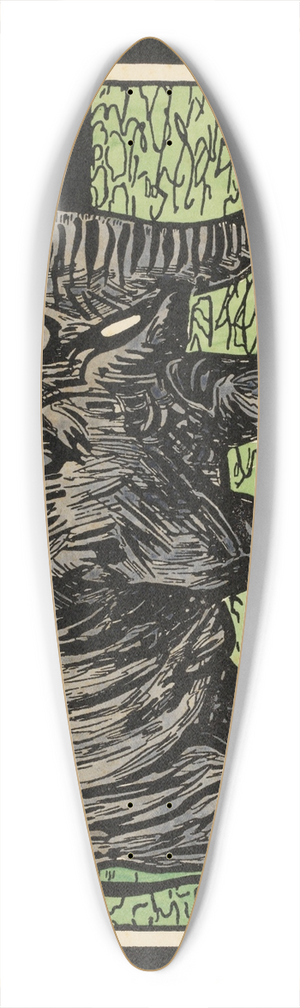 Theo van Hoytema - Elephant With Bottle 39.3 inch art pintail longboard deck