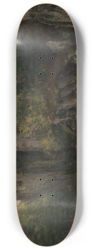 Gustave Courbet - River and Rocks 8.25 inch art skate deck