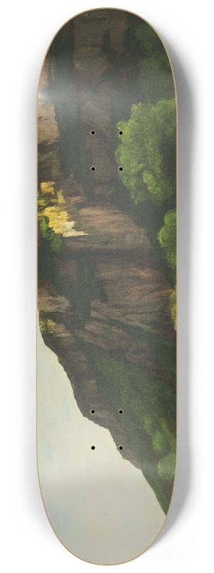 Gustave Courbet - Rocks at Mouthier 8.25 inch art skate deck