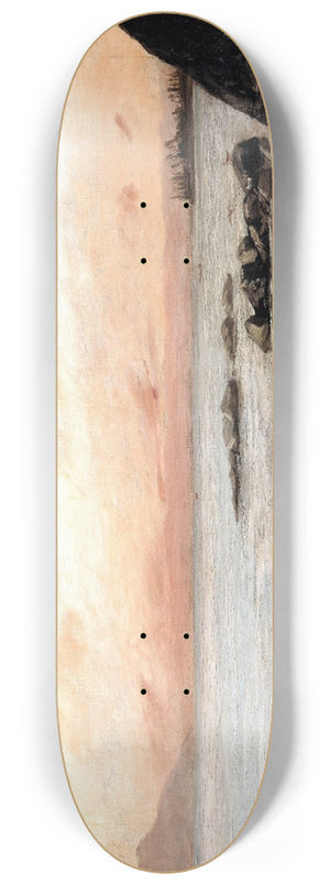 Gustave Courbet - Sunset, Vevey, Switzerland 8.25 inch art skate deck