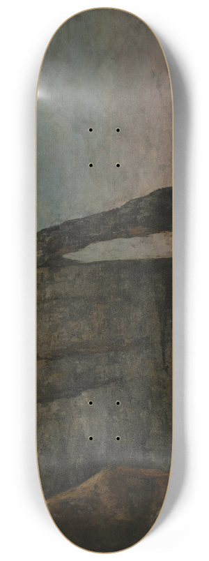 Gustave Courbet - The Cliff at tretat 8.25 inch art skate deck
