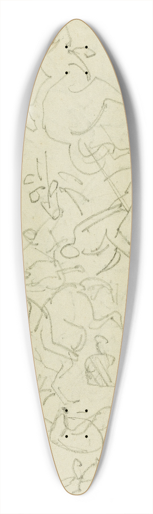 Thodore Gricault - Cavalry battle 39.3 inch art pintail longboard deck