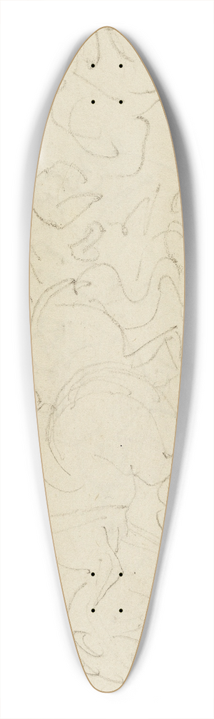 Thodore Gricault - Cavalry skirmish 39.3 inch art pintail longboard deck