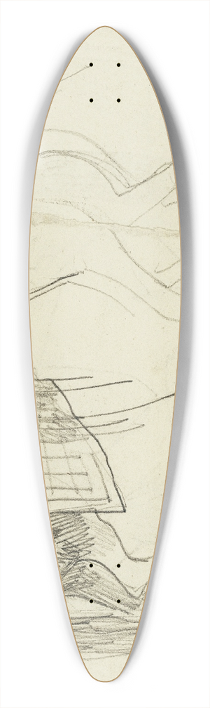 Thodore Gricault - Horse Studies 39.3 inch art pintail longboard deck