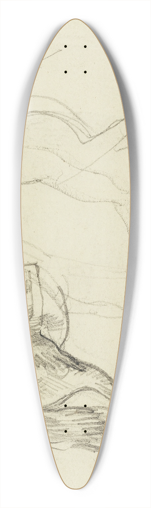 Thodore Gricault - Horse Studies 39.3 inch art pintail longboard deck