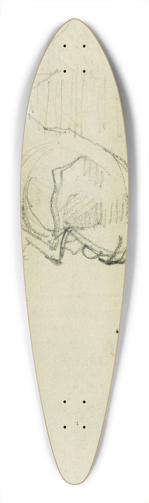 Thodore Gricault - Seated Stag 39.3 inch art pintail longboard deck