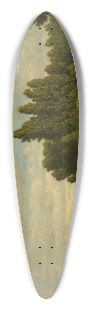 Thodore Rousseau - A Meadow Bordered by Trees 39.3 inch art pintail longboard deck