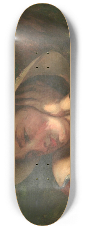 Gustave Courbet - Woman with Flowers on Her Hat 8.25 inch art skate deck