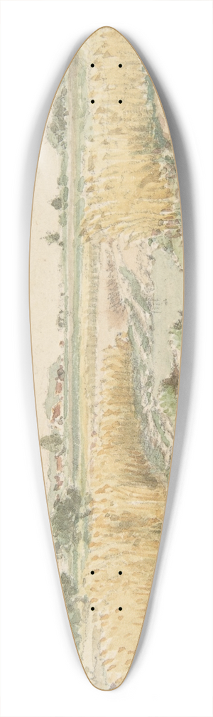 Thodore Rousseau - Wheatfields 39.3 inch art pintail longboard deck