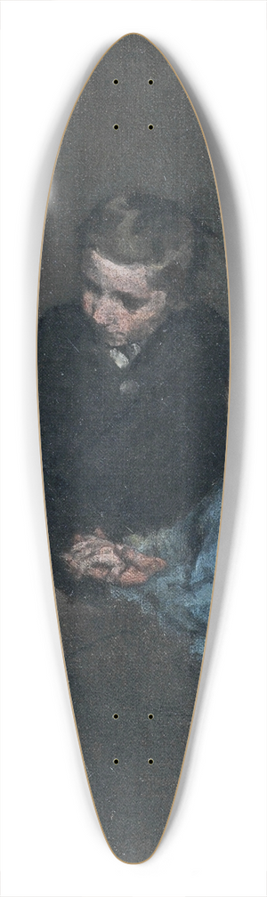 Thodule Ribot - Siblings holding hands 39.3 inch art pintail longboard deck