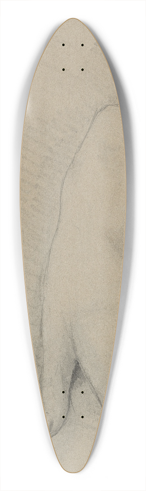 Thodule Ribot - Study of a Womans Hand (verso) 39.3 inch art pintail longboard deck