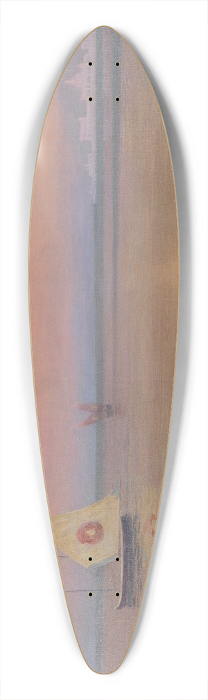 Thomas Alexander Harrison - Bragozzos in calm waters, Venice 39.3 inch art pintail longboard deck