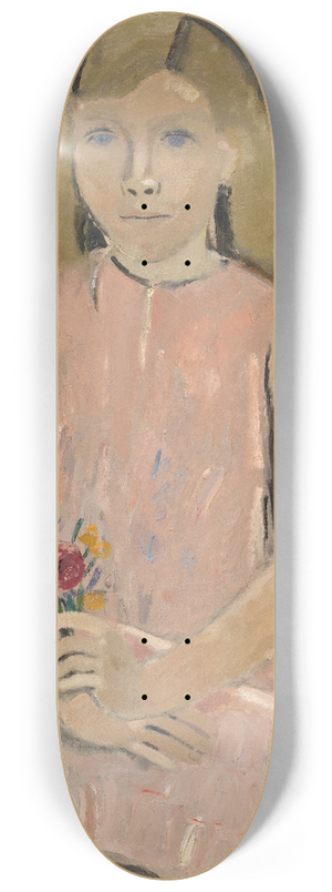 Gustave De Smet - Girl in Pink 8.25 inch art skate deck