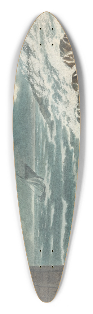 Thomas Bradshaw - Storm at Sea 39.3 inch art pintail longboard deck