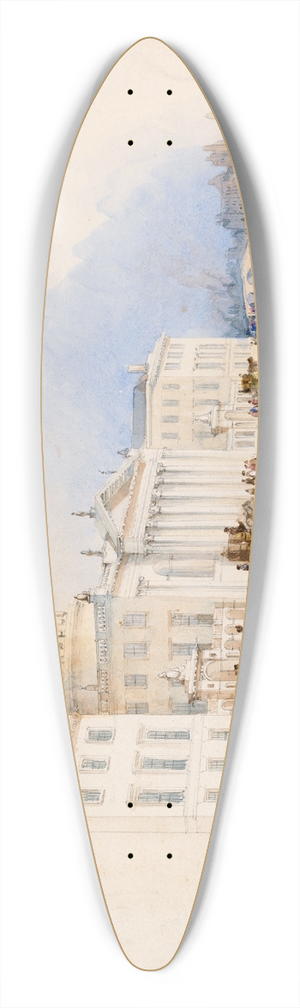 Thomas Colman Dibdin - The Four Courts, Dublin 39.3 inch art pintail longboard deck