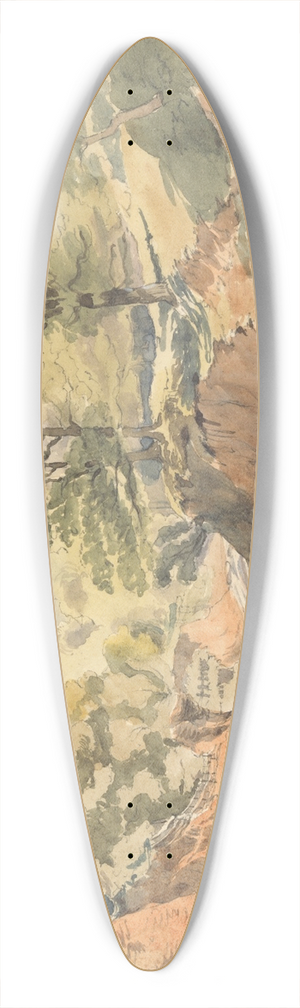 Thomas Creswick - Landscape View at Powerscourt 39.3 inch art pintail longboard deck