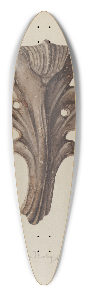 Thomas Dooley - Ornamental Iron Leaf 39.3 inch art pintail longboard deck