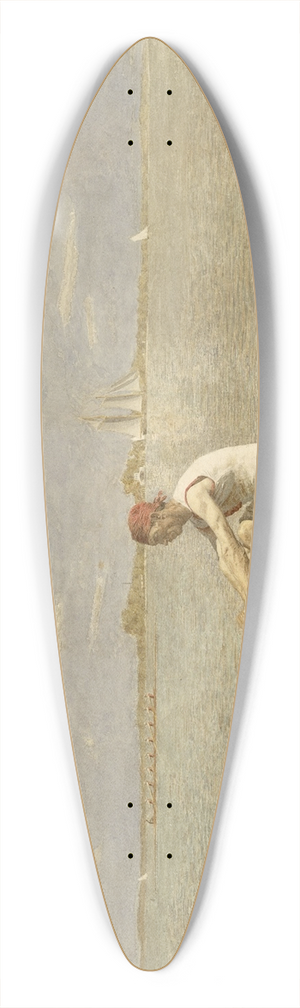 Thomas Eakins - John Biglin in a Single Scull 39.3 inch art pintail longboard deck