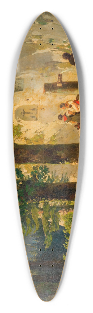 Thomas Ender - Andchtige bei einer Heilquelle (Landschaft mit Brunnen) 39.3 inch art pintail longboard deck