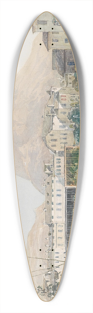 Thomas Ender - Blick ber einen Garten in Bozen 39.3 inch art pintail longboard deck