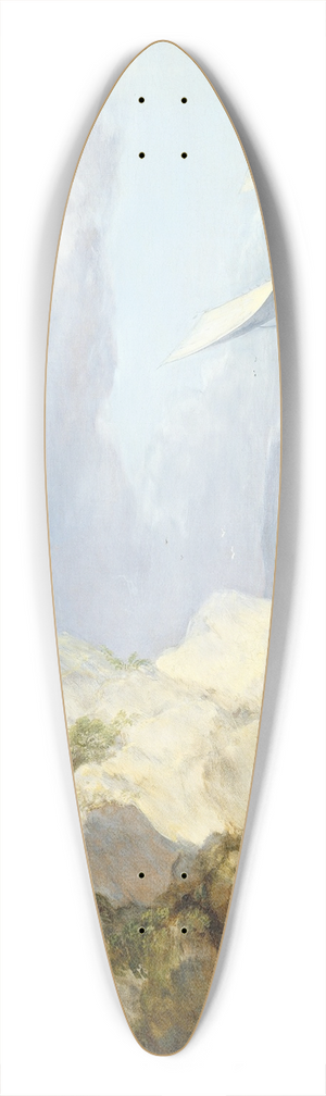 Thomas Gainsborough - Seashore with Fishermen 39.3 inch art pintail longboard deck