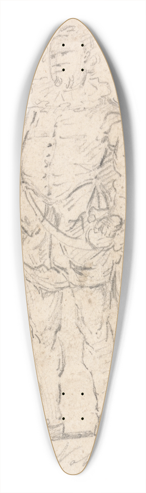 Thomas Girtin - Figure Costume Study; English Nobleman 39.3 inch art pintail longboard deck