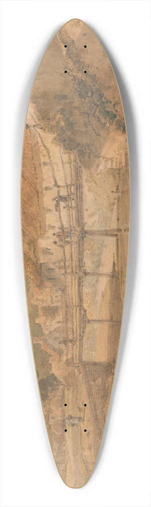 Thomas Girtin - Sandsend, Yorkshire 39.3 inch art pintail longboard deck