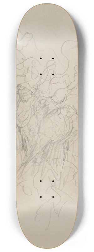 Gustave Dor - Stag Viewing Himself in a Stream (La Fontaine) 8.25 inch art skate deck
